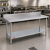 Thumbnail image #2 for Duke Manufacturing 84-Inch x 24-Inch Stainless Steel Commercial Work Table with 5-Inch Riser and Galvanized Undershelf