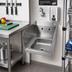 Thumbnail image #2 for John Boos Pro-Bowl Wall-Mount Stainless Steel Hand Sink with Left and Right Side Splashes, 9 x 9 x 5 Inch Bowl