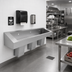 Thumbnail image #2 for 90-Inch Wall-Mounted ADA-Compliant Stainless Steel Scrub Hand Sink with 1 Station