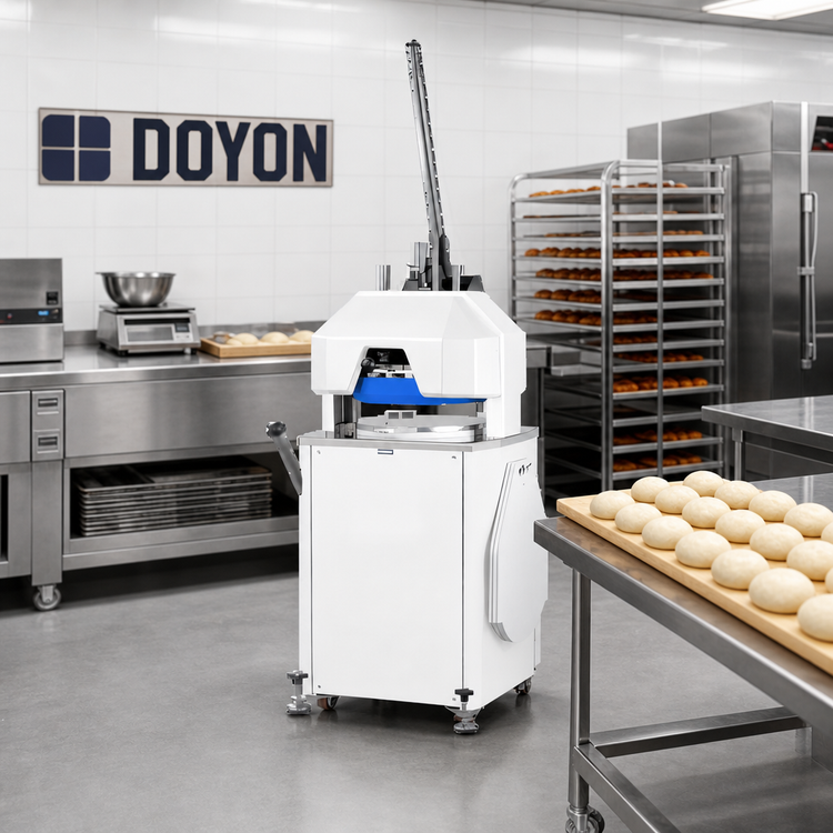 Product image #2 for Doyon Semi-Automatic Dough Divider/Rounder, 3 kg Capacity, 54 Pieces, Wheel Mounted