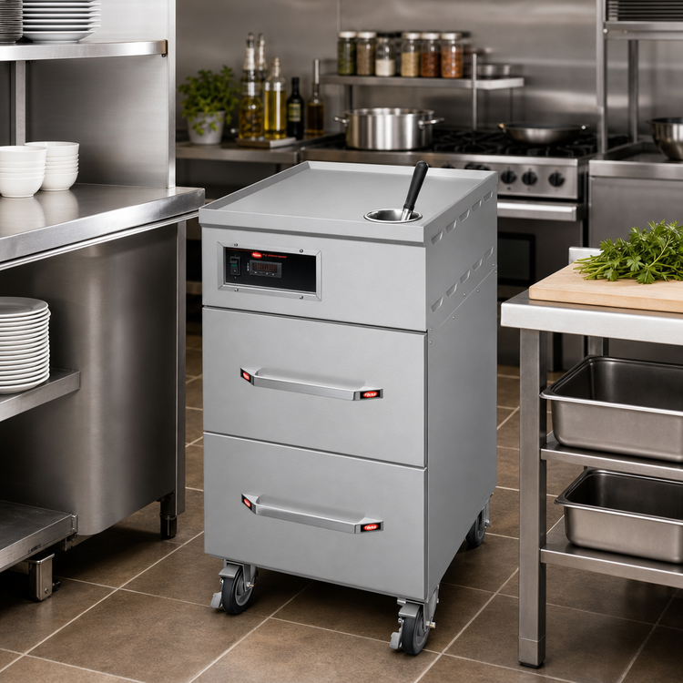 Product image #2 for Hatco 2-Drawer Electric Rice Drawer Warmer with Top Heated Well and Utensil Well