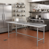 Thumbnail image #2 for Advance Tabco 108-Inch x 24-Inch 16-Gauge 304 Stainless Steel Flat Top Work Table with Open Base