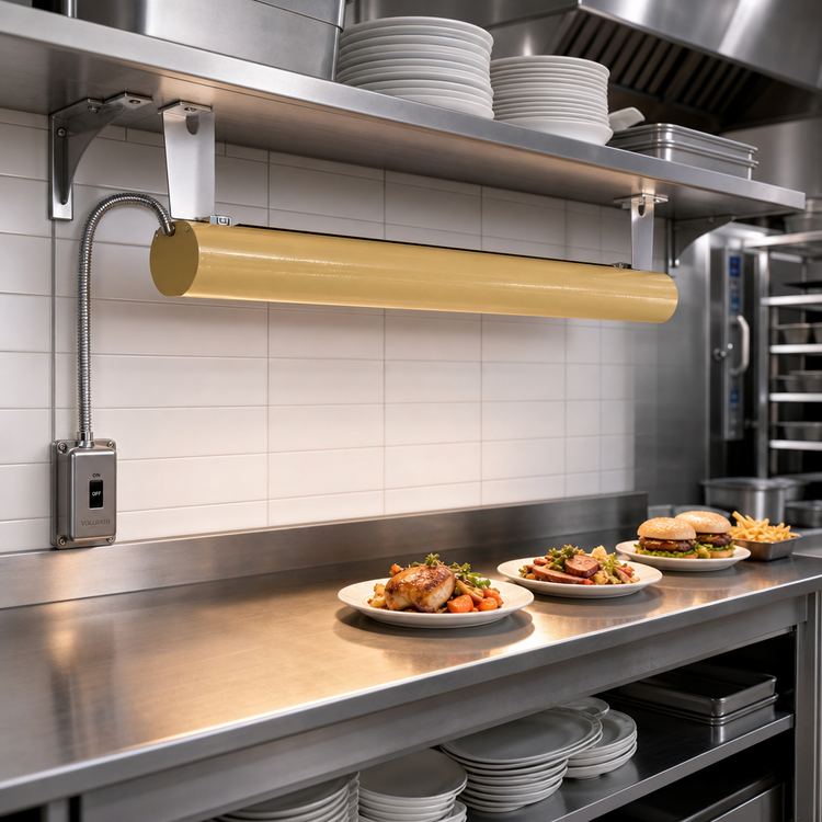 Product image #2 for Vollrath 24-Inch Low Profile Unlighted Strip Heat Lamp with Remote Toggle Switch