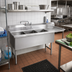 Thumbnail image #2 for Advance Tabco Three-Compartment Fabricated Sink with 24-Inch Right-Hand Drainboard, 30 x 24 x 14-Inch Bowls, 14-Gauge 304 Stainless Steel