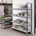 Thumbnail image #2 for Cambro Camshelving Elements XTRA 4-Tier Stationary Add-On Polymer Shelving Unit, 18 x 72 x 72 Inches, Solid, Speckled Gray
