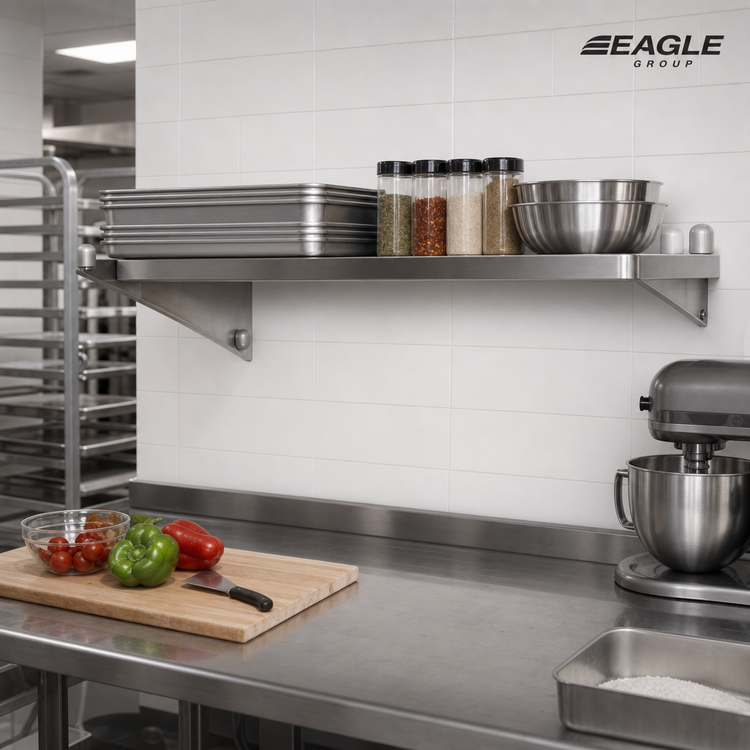 Product image #2 for Eagle Group 21-Inch Double Knob Stainless Steel Shelf Bracket for Cantilevered Shelving Systems
