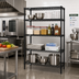 Thumbnail image #2 for Quantum 42 Inch x 21 Inch x 86 Inch 4-Shelf Wire Shelving Starter Kit, Black Epoxy Antimicrobial Finish