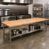 Thumbnail image #2 for John Boos Northern Hard Rock Maple Edge Grain Flat Top Bakers' Table Top, 132 x 36 x 2-1/4 Inch