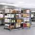 Thumbnail image #2 for Metro qwikTRAK Double-Deep High-Density Mobile Unit Kit for Super Erecta Track Shelving, 21 Inch, Metroseal 3 Epoxy-Coated Finish