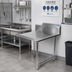 Thumbnail image #2 for BK Resources 48-Inch Straight Clean Dish Table with 10-Inch Backsplash, Left-to-Right, Stainless Steel