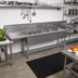Thumbnail image #2 for John Boos Pro-Bowl 4-Compartment Sink with Dual 24-Inch Drainboards, 12-Inch Deep Bowls, 123-1/4-Inch W x 29-1/2-Inch D, 16-Gauge Stainless Steel