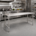 Thumbnail image #2 for Eagle Deluxe Series 16 Gauge Stainless Steel Flat-Top Work Table with Open Tubular Base, 144 x 36 Inches
