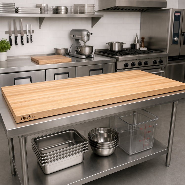 Product image #2 for John Boos Boos Block 120 x 42 x 1-1/2 Inch Kitchen Countertop, Northern Hard Rock Maple, Edge Grain, Oil Finish