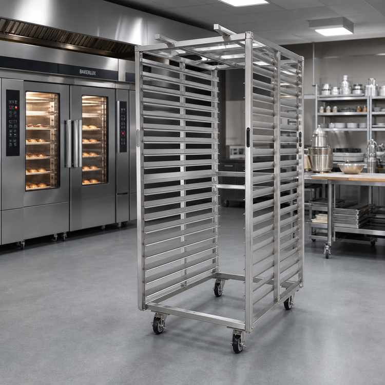 Product image #2 for Stainless Steel Double Side-Load Rack for Double Rack Oven, 20 Slides