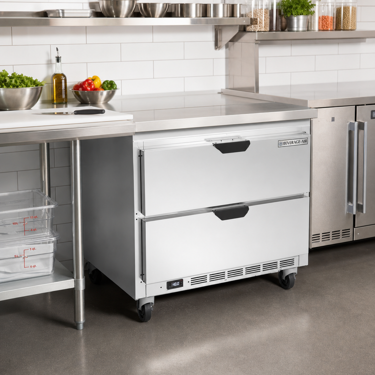 Product image #2 for Beverage-Air UCFD36AHC-2 Two-Section Undercounter Freezer with 2 Drawers, 36 Inch, 8.7 Cu. Ft.