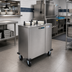 Thumbnail image #2 for Dinex Mobile Enclosed Stainless Steel Unheated 3-Silo Plate Dispenser for 12-Inch Round Plates