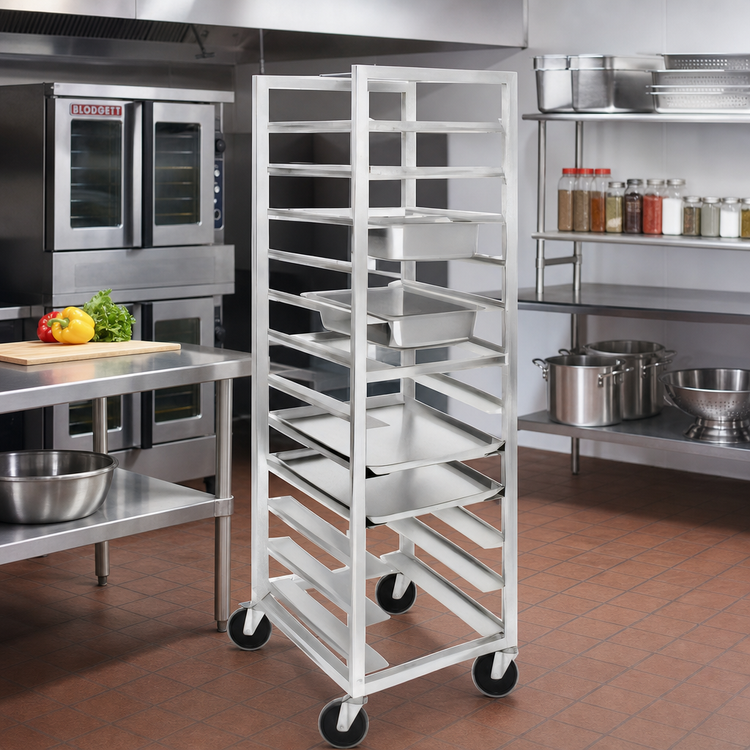 Product image #2 for Channel Manufacturing UTR-5 Aluminum Standard Series End-Load Bun Pan / Steam Table Pan Rack, 5-Position, 20.5 x 26 x 36 Inches