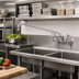 Thumbnail image #2 for Double Pantry Wall-Mount Sink Mixing Faucet with 18-Inch Swing Nozzle, 8-Inch Centers