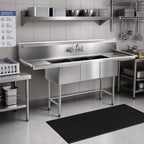 Thumbnail image #2 for Eagle Group BlendPort® BPS-2036-3-12-FC 60-Inch 3-Compartment Floor Sink with Dual 12-Inch Drainboards, 304 Stainless Steel, 14-Inch Bowls