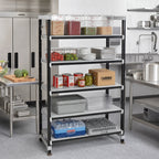 Thumbnail image #2 for Cambro Camshelving® Elements EST185481S5480 5-Tier High-Density Top Rail Stationary Starter Shelving, 18D x 54L x 81H, Polypropylene, 2,400 lb.