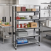 Thumbnail image #2 for Cambro Camshelving Elements XTRA High Density Top Rail 5-Tier Stationary Starter Unit, 18D x 54L x 81H, Speckled Gray