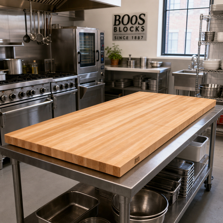 Product image #2 for John Boos Boos Block Northern Hard Rock Maple Edge Grain Kitchen Countertop, 84 x 27 x 3 Inch, Oil Finish