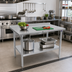 Thumbnail image #2 for Stallion 48 Inch x 30 Inch Stainless Steel Work Table with 1-1/2 Inch Rear Up-Turn and Undershelf