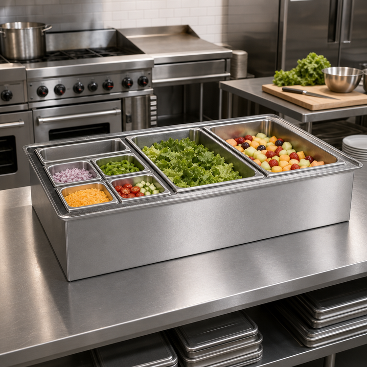 Product image #2 for Atlas Metal WIC-6 6-Pan Insulated Cold Food Drop-In Unit