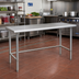 Thumbnail image #2 for Deluxe Series Stainless Steel Work Table, 144W x 30D, Flat Top, Tubular Base