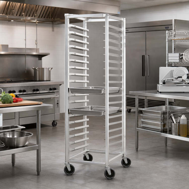 Product image #2 for Channel Stainless Steel Side-Load 12 x 20 Steam Table Pan Rack, 38-Pan Capacity