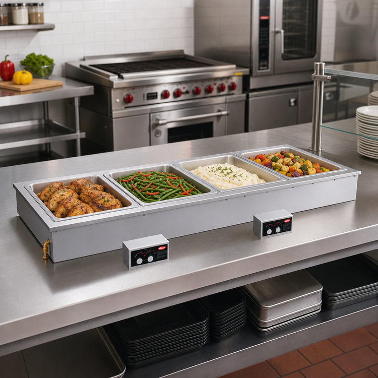 Product image #2 for Hatco HWBI-S4 Drop-In Modular Slim Heated Well, 4 Full-Size Pan Capacity, Insulated, No Drain