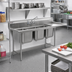 Thumbnail image #2 for Eagle Group 414 Series Coved Corner Three-Compartment Stainless Steel Sink with Right-Hand 18-Inch Drainboard, 74-3/8-Inch Wide