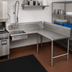 Thumbnail image #2 for John Boos Pro-Bowl L-Shaped Corner Soiled Dishtable, 60 x 48 Inches, Right-To-Left, with 20 x 20 x 8 Inch Pre-Rinse Sink Bowl