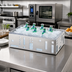 Thumbnail image #2 for Cal-Mil Squared Complete Rectangular Stainless Steel Ice Housing with Clear Polycarbonate Pan