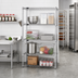 Thumbnail image #2 for Quantum Chrome-Plated 4-Shelf Stationary Wire Shelving Starter Kit, 30 x 18 x 54 Inches