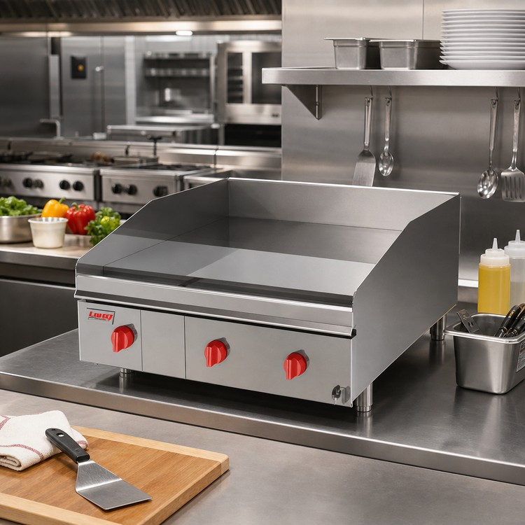 Product image #2 for Lang LG Series 60-Inch Gas Countertop Griddle with 1-Inch Smooth Steel Plate and Electric Snap-Action Thermostats