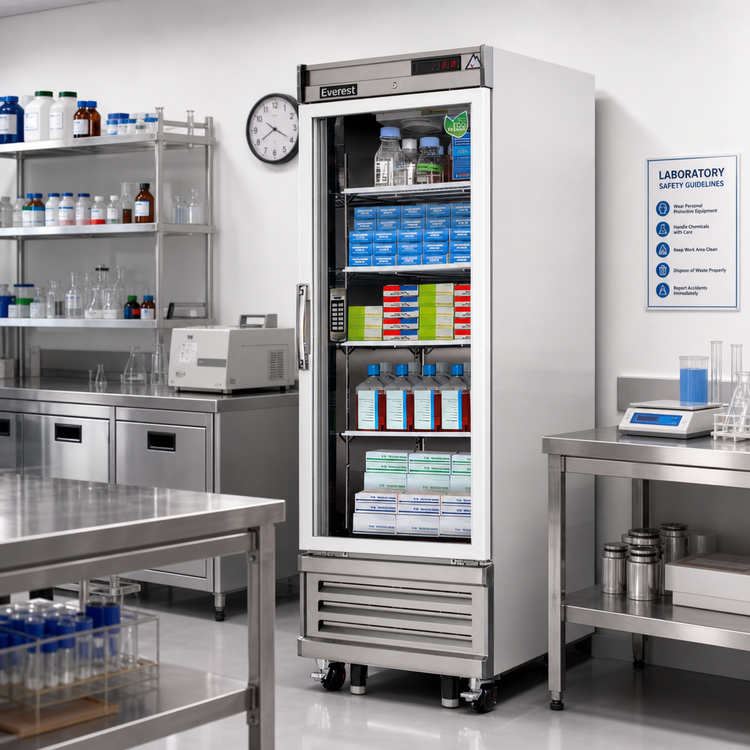 Product image #2 for Everest One-Section Laboratory Refrigerator, 23 Cu. Ft., Bottom-Mounted Full-Height Glass Door