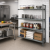 Thumbnail image #2 for Cambro Camshelving Basics Plus 4-Tier Add-On Polymer Shelving Unit, 21 x 42 x 64 Inches, Brushed Graphite