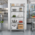Thumbnail image #3 for Cambro Camshelving Premium 84-Inch Stationary Starter Unit, 18 x 42 Inches, 5-Shelf Solid Polymer Shelving Unit