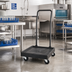 Thumbnail image #3 for OptiClean Single-Stack Polypropylene Glass Rack Dolly with Push Handle, Black, 350 lb Capacity