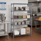 Thumbnail image #2 for Quantum WR86-2130GY 4-Shelf Wire Shelving Starter Unit, 30"W x 21"D x 86"H, Gray Epoxy Finish
