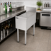 Thumbnail image #3 for Top Shelf TSF Series 16-Inch W x 24-Inch D Stainless Steel Freestanding Pitched Underbar Drainboard with Backsplash