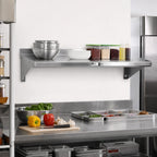 Thumbnail image #2 for John Boos Stallion BHS1836 Wall-Mounted Stainless Steel Shelf with Safety Edge, 36 x 18 x 13 Inches, 1-1/2 Inch Rear Up-Turn