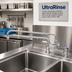 Thumbnail image #2 for UltraRinse 8-Inch Adjustable-Center Deck Mount Mixing Faucet with 18-Inch Swing Nozzle and 16-Inch Spray Arm