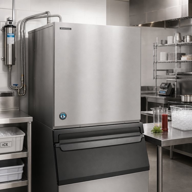 Product image #2 for Hoshizaki KMH-2100SWJ3 High-Capacity Stackable Water-Cooled Crescent Cube Ice Maker, 36-Inch Wide, 3-Phase