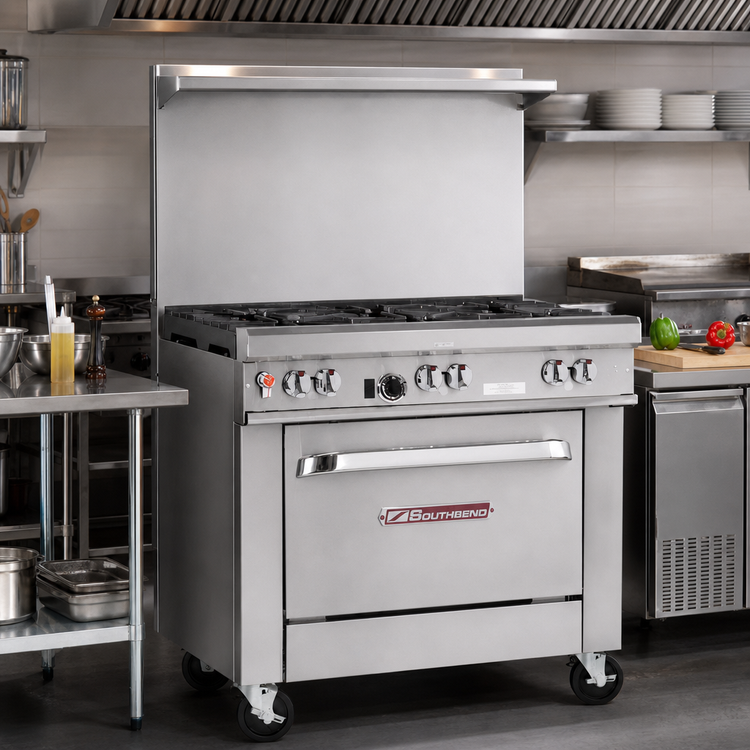 Product image #2 for Southbend Ultimate 36-Inch Gas Restaurant Range with 36-Inch Charbroiler and Standard Oven