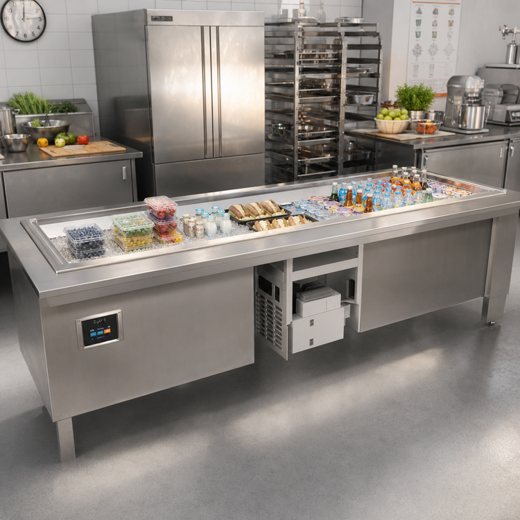 Product image #1 for Duke HotFrost™ RFT3-SL 81" Recessed Slimline Drop-In Frost Top Merchandiser