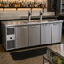 Thumbnail image #2 for True Premier Bar TDR92-RI Four-Section Refrigerated Draft Bar Cooler, 92-Inch, Flat Top, Left-Side Self-Contained Refrigeration
