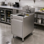 Thumbnail image #3 for Perlick Corporation Top Shelf TSF18DS-TR 18-Inch Underbar Hand & Dump Sink Cabinet with Waste Chute, 1 Compartment, Stainless Steel