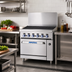 Thumbnail image #2 for Imperial Pro Series 24-Inch Gas Range Match Charbroiler with Open Cabinet Base, 60,000 BTU